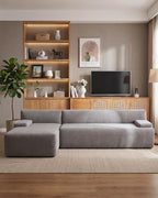 PeakPursuit Oversized 108" Corduroy Cloud Sectional, Left-Facing Chaise - Image 8