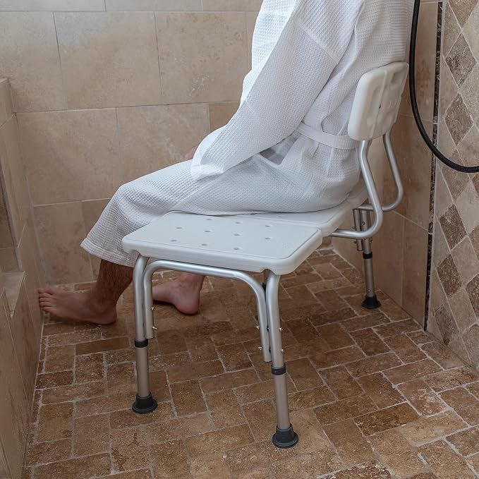 Flash Furniture HERCULES Series 300 Lb. Capacity Adjustable White Bath & Shower - Image 10