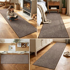 2x8 Coffee/White Runner Rug Washable Non-Slip - Image 3