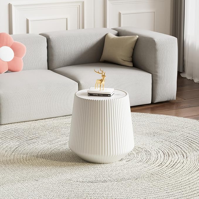 Modern Marble Nesting Coffee Table Set of 2, 26.77" Cup Shaped Coffee and End - Image 6