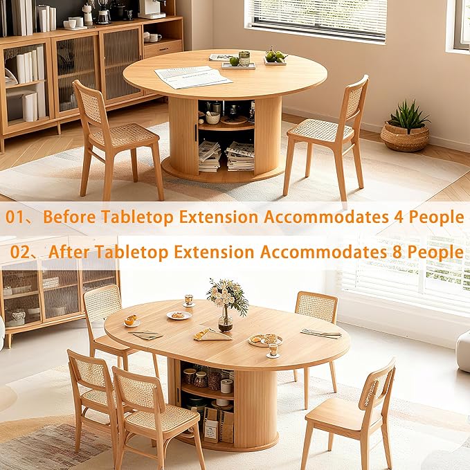 Wildhome Extendable Round Dining Table - Image 3