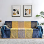 Bohemian Throw Blanket for Couch，Colorful Chenille Tassels Boho Woven Hippie by Bofree
