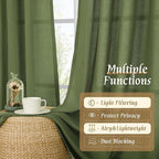 Light Filtering Linen Curtains 84 inch - Image 9