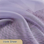 72 Inch Light Purple Sheer Curtains & Panels Set of 2, Airy & Breathable Solid - Image 8