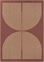 Lahome Modern Rainbow Easy Jute Outdoor Rug 5x7 - Image 7
