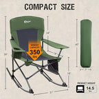 Portal Outdoor Rocking Chair Camping Folding Portable Rocker - Image 2