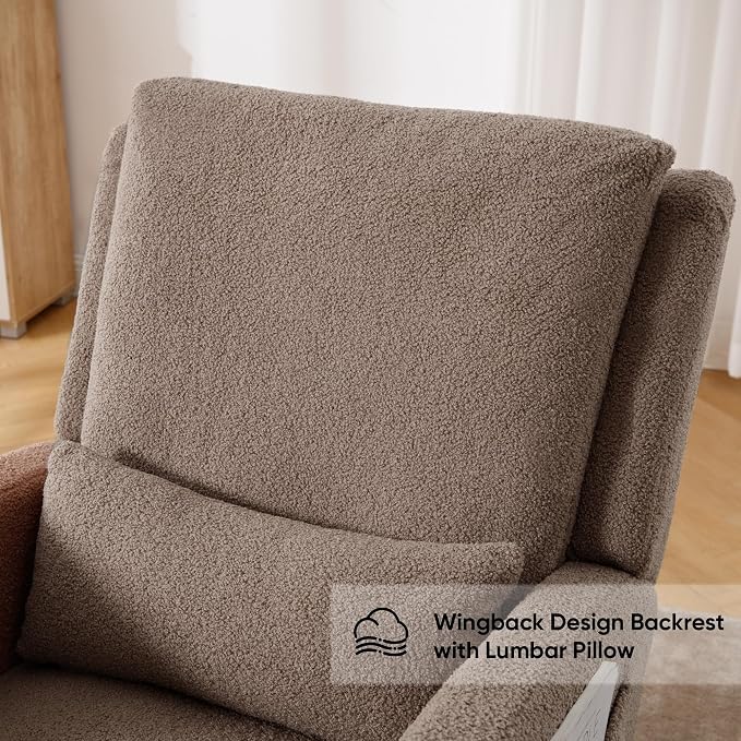 HCHAIRH Rocking Chair Nursery, Teddy Nursing Rocking Chairs, Upholstered - Image 7
