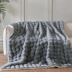 60x80 Inches Ultra-Soft Fuzzy Faux Fur Plush Twin Size Blanket - Image 4