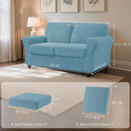 SUBRTEX 5 Pieces Stretch Sofa Slipcover Sets Couch Cover Sets Backrest Cushion - Image 3