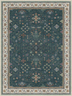 Dark Green Vintage Living Room Rug 9x12 - Image 3