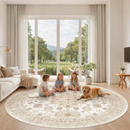 Round Rug 8ft, Circle Rug for Dining Room Table, Dining Room, Nursery Room - Image 9