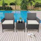 GarveeLife 3 Piece Patio Furniture Set, Rattan Outdoor Furniture - Image 8
