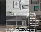 Metal Sideboard with 2 Flap Doors, DIY Modern Home Furnishing, Foyer - Image 3