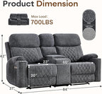 HAOMARKETS Electric Reclining Loveseat Couch - Image 2