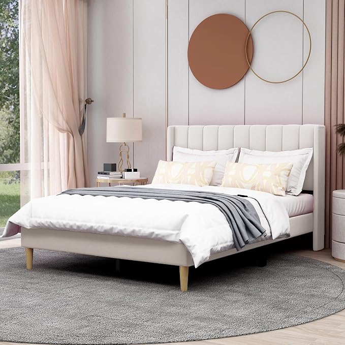AGARTT Upholstered Platform Bed Frame Full Size by AGARTTBED
