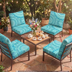 8Pcs Patio Cushion Covers Stretch Outdoor Furniture Protector Slipcovers | - Image 6