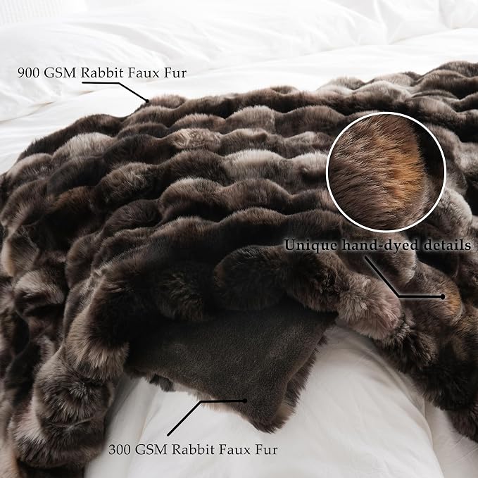 BENVWE Fluffy Faux Fur Throw Blanket - Image 4