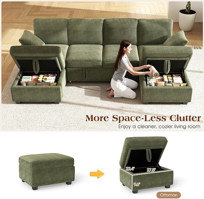 Ihanherry 6-Seater Large Sectional Sofa Bed - Image 5