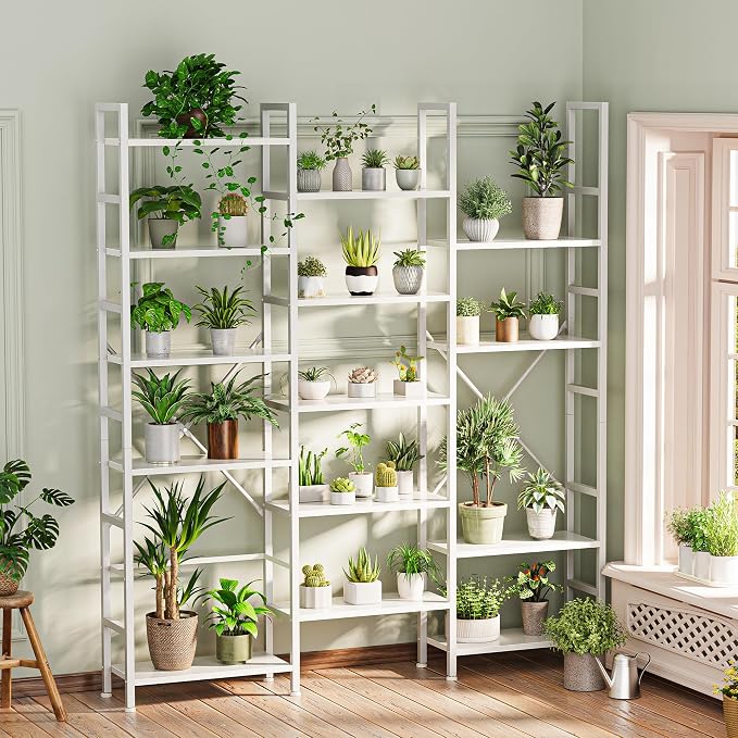 SUPERJARE Triple Bookshelf, Bookcase - Image 2