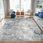 9x9 Square Rug for Living Room Washable Non-Slip, Soft Modern Neutral Carpet by BYYVOORugsforYourHome