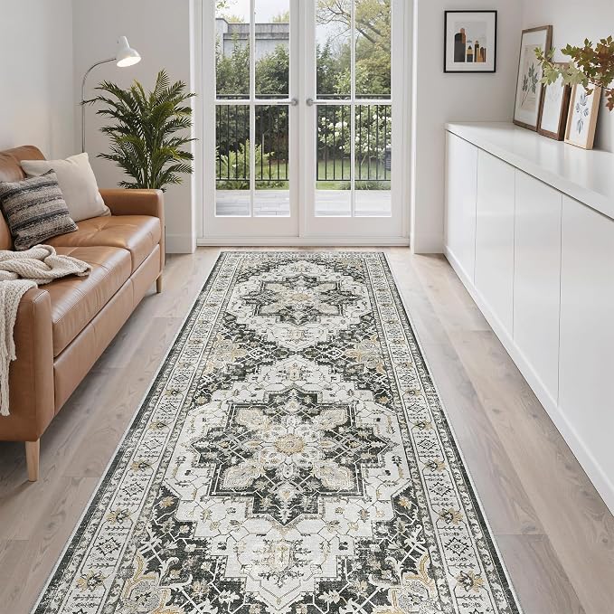 Madane Hallway Runner 3x8, Kitchen Rugs Washable Entry Rug, Soft Low-Pile - Image 3