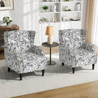 Pia Ricco High Back Floral Accent Chair - Image 6