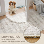 2'6 x 8' Runner Rug Non Slip, Washable Kitchen Rugs, Taupe | Neutral Rugs - Image 6