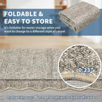 GarveeHome Scalloped Living Room Rug 5x7 Area Rug Washable Non Slip Brown | - Image 7