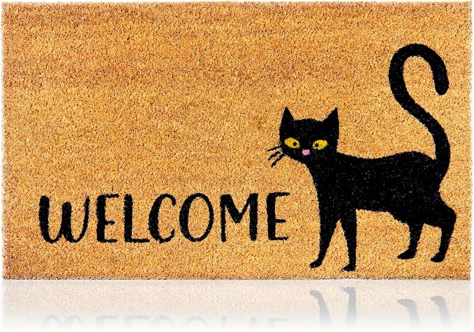 Coir Welcome Mat, 17 x 29 in | 100% Natural Coir, Anti-Shedding, Durable PVC by AmaruDoorMats