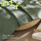 NICETOWN Forest Green Linen Curtains - Image 6