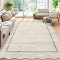 GarveeHome Scalloped Large Living Room Area Rug 6x9 Machine Washable by GarveeHome