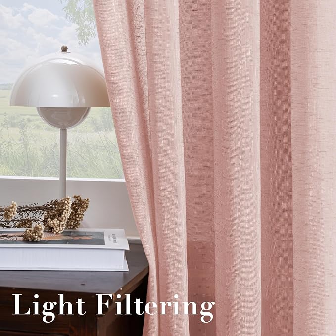 H.VERSAILTEX Linen Curtains 90 inches Long Linen Curtains/Natural Linen Blended - Image 5