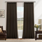 Extra Long 120 Inch Blackout Chocolate Brown Curtains by Twodrapes