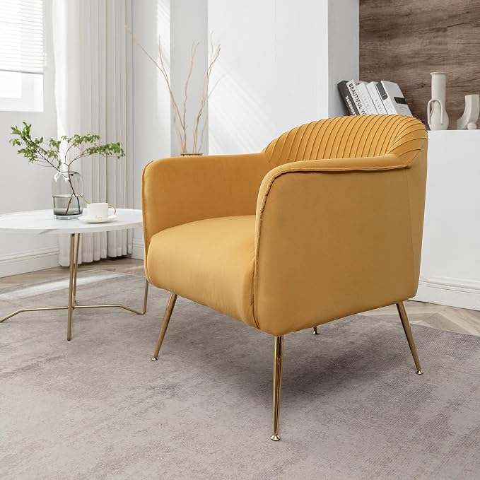 Container Furniture Direct Contemporary Velvet Accent Chairs - Image 3