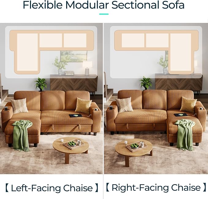 LINSY HOME Sectional Sleeper Sofa - Image 6