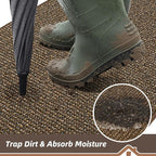 BEQHAUSE Dirt Trapper Door Mat 32" x 48", Non-Slip Washable Doormats, Low - Image 3
