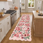 DUKINO 2x7 Runner Rug for Hallway, Floral Washable Rug for Kitchen, Stain - Image 3