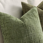 MIULEE Chenille Textured Throw Pillow Covers Sage Green 18x18 Set of 2 | Slubby - Image 3