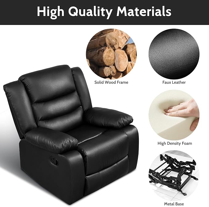 PrimeZone Oversized Rocker Recliner Chair - Image 5