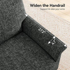 Mid Century Modern Accent Chair, Chenille Comfy Living Room Arm Chairs - Image 6