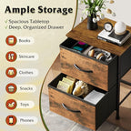 WLIVE Night Stand Set of 2, Small Dresser - Image 4
