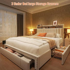 EnHomee Upholstered Full Bed Frame - Image 9