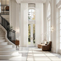 Ivory White Linen Curtains for Living Room 126 Inches Long Light Filtering Semi by Nanspring