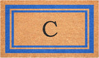 Calloway Mills 152972436C Blue Border 24" x 36" Monogram Doormat by Callowaymills