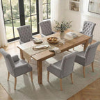 Modern Upholstered Fabric Dining Chairs Set of 2, Accent Chairs - Image 4