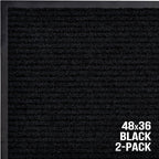 Front Door Mat, Indoor Outdoor Welcome Entryway Muddy Entrance, 48x36 Black | - Image 7