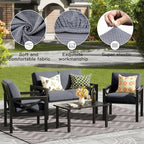 8Pcs Outdoor Cushion Covers, Elastic Patio Cushion Covers | Washable, - Image 4