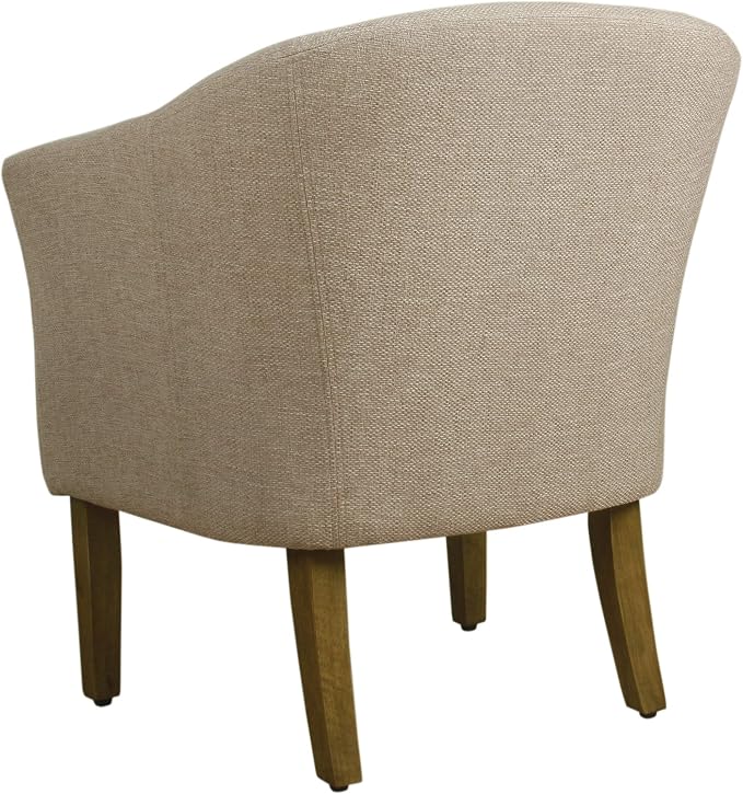HomePop Barrel Shaped Accent Chair, Light Brown - Image 6