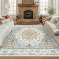 RELEANY Washable Area Rug, Square 8'x8', Water Repellent, Pet Friendly by RELEANY
