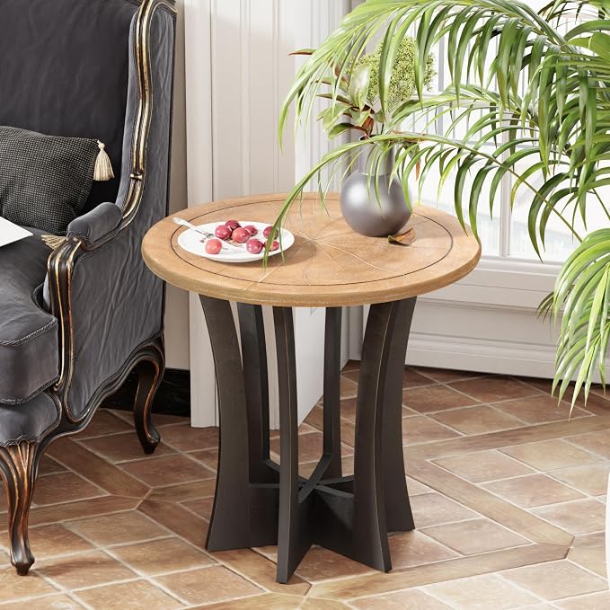 COZAYH Farmhouse Round End Table - Image 7